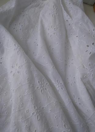 Красива фірмова бавовняна блуза з вишивкою рішельє nutmeg р. 10 (індія)10 фото