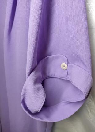 Лавандова блуза 56 розмір батал кофта фіолетова сорочка 4xl xxxl2 фото