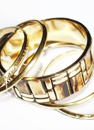 Набор из пяти браслетов работа мастеров индии металл латунь