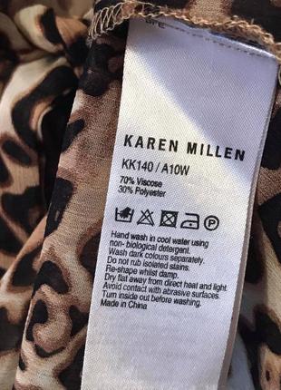 Karen millen блузка  с бантом леопардовый принт8 фото