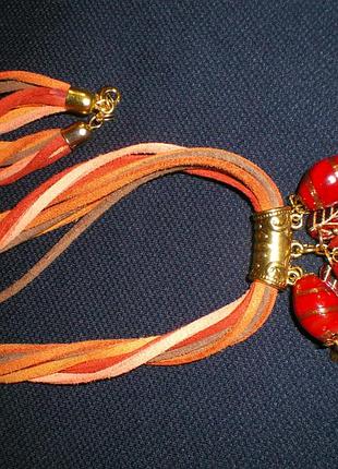 Колье на шею с кораллами