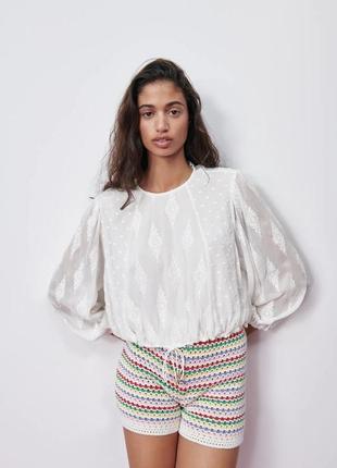 Блуза/рубашка с вышивкой zara