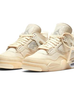 Кросівки nike air jordan 4 retro x off-white