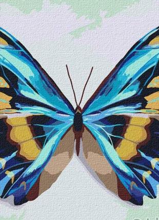 Картина за номерами блакитна метелик вд 25*25