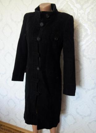 Черное пальто классика10 фото