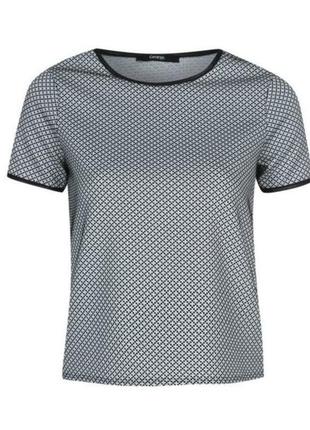Стречевая текстурована блуза-топ з монохромним гео принтом george р 22 uk3 фото