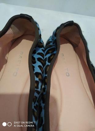 Кожаные комбинированные туфли, балетки pasito , made in italy5 фото