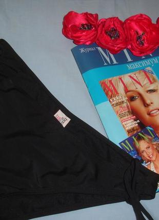 Низ от купальника женские плавки размер 46-48 / 12 черный бикини на завязках