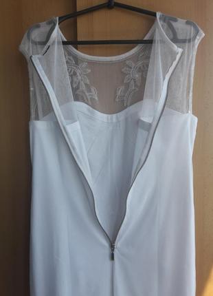 Белоснежное  коктельное платье с бисером и паетками фирмы bodyflirt разм.44(s)-(m)5 фото