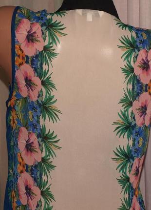 Нежная шифоновая блуза (s замеры) с цветочным узором, превосходно смотрится3 фото