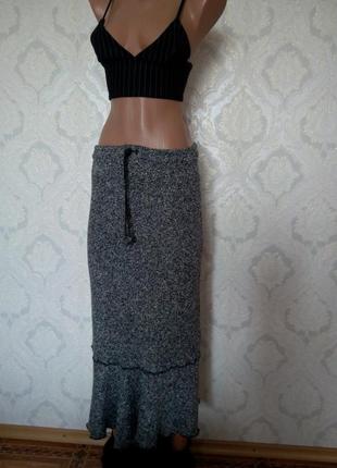 Стильная длинная юбка теплая5 фото