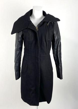 Пальто стильное dept, шерстяное, черное