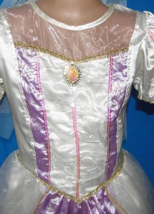 Свадебное платье рапунцель на 9-10 лет4 фото