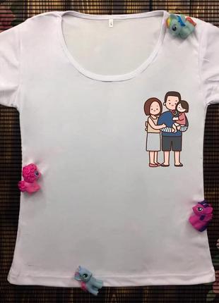Жіночі футболки з принтом - сім'я