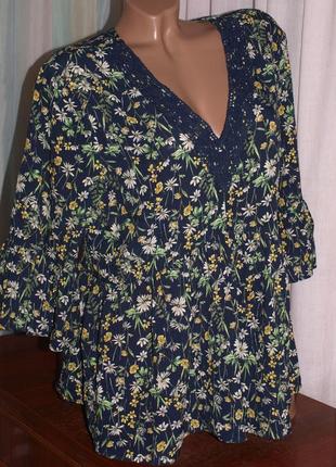 Красива блуза м-л виміри) 100% віскоза ,з візерунком, чудово виглядає. пр-під туреччина2 фото