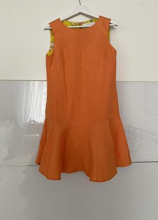 Новое коралловое платье!!!стильное!!! s-m