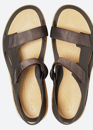 Сандалі crocs swiftwater expedition espresso2 фото