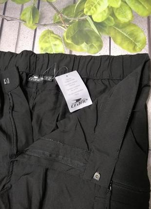Функциональные мужские брюки два в одном летние черные5 фото