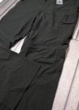 Функциональные мужские брюки два в одном летние черные2 фото