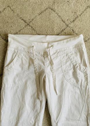 Білі лляні штани2 фото