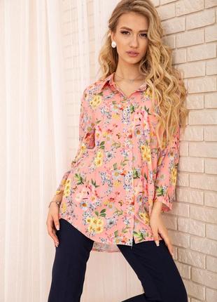 Блуза женская цвет персиковый1 фото