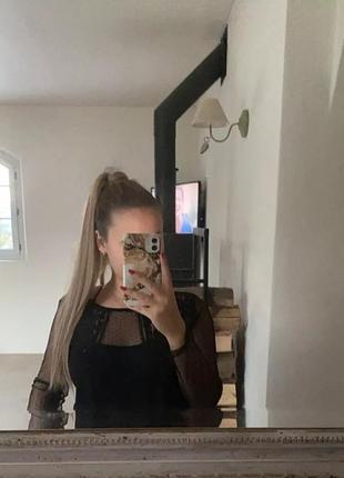 Накладной хвост. новый. светло - русый. шиньон.