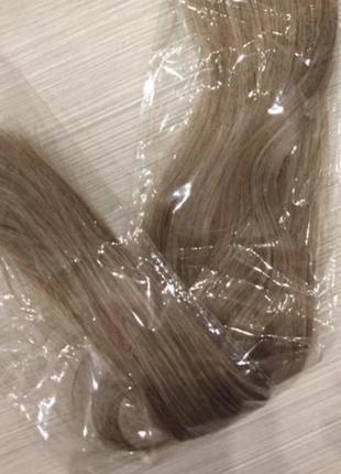 Накладной хвост. новый. светло - русый. шиньон.