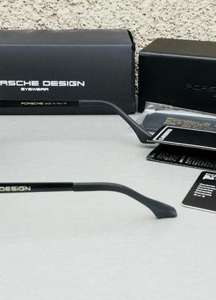 Porsche design окуляри чоловічі сонцезахисні чорні з золотом поляризированые4 фото