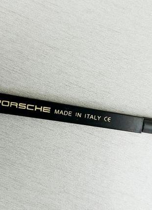 Porsche design окуляри чоловічі сонцезахисні чорні з золотом поляризированые7 фото