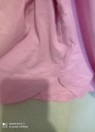 Хлопковое тритажное  розовое натуральное хлопок платье трикотаж3 фото