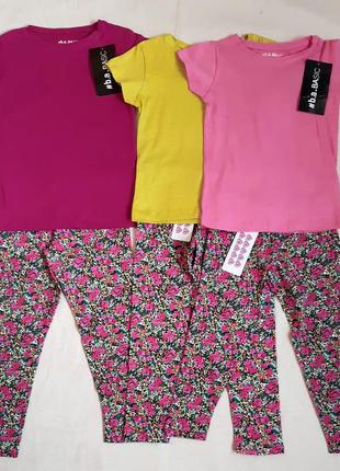 Комплект футболки та лосини м'ята та троянди sugar squad англія на 6-7 років (116-122 см)2 фото