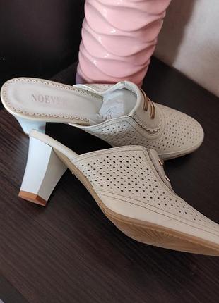 Перламутрові шьопки/ мюли шкіра розпродаж