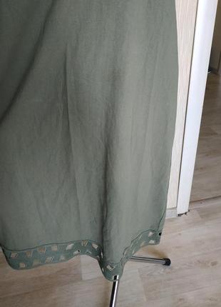Платье хаки свободный р. 50-52 свободного кроя misslook5 фото