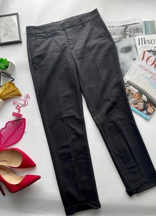 👖прекрасные чёрные брюки zara/чёрные классические штаны/прямые чёрные штаны классика👖