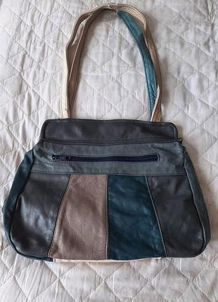 Кожаная сумка genuine leather. 2