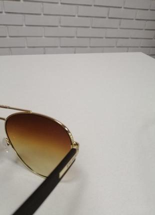 Стильные солнцезащитные очки авиаторы коричневые6 фото