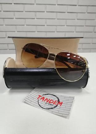 Стильные солнцезащитные очки авиаторы коричневые3 фото