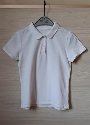 Футболка поло белая