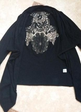 Кардиган с кружевной спинкой