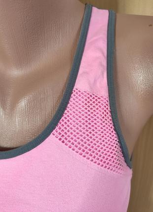 Розовый спортивный бесшовный бюстгальтер поддерживающий топ tone time2 фото