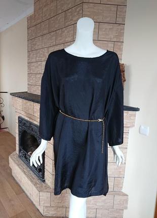 Senas шовкова подовжена блузка туніка плаття великого розміру xl-xxl2 фото