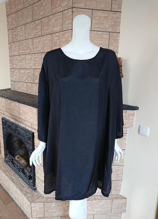 Senas шовкова подовжена блузка туніка плаття великого розміру xl-xxl1 фото
