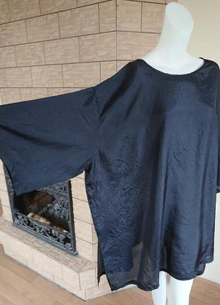 Senas шовкова подовжена блузка туніка плаття великого розміру xl-xxl6 фото