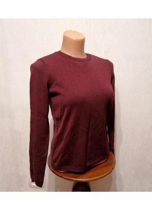 Бордовий джемпер светр з люрексом
