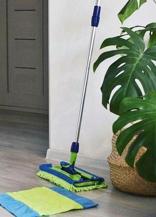 Універсальна швабра з двома насадками aquamatic mop3 фото