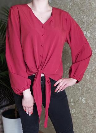 Элегантная терракотовая блузка