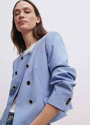 Шикарный укороченный блейзер  zara2 фото