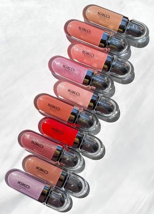 Блиск 3d hydra lipgloss з шиммером для губ kiko