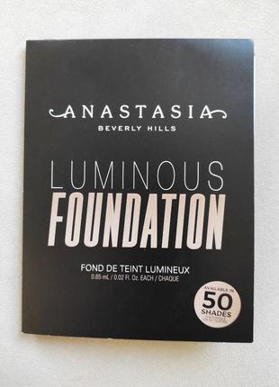 Набір / палетка пробників тонального крему anastasia beverly hills luminous foundation