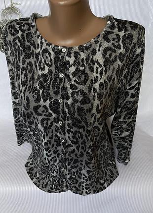 Шикарный нарядный кардиган , люрекс